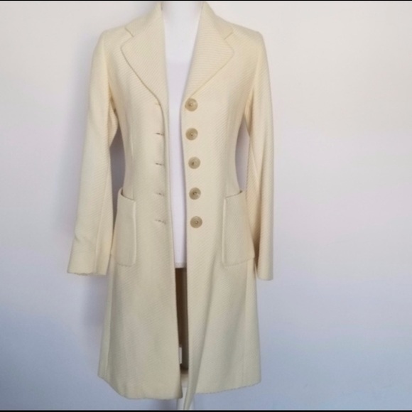 long cream coat